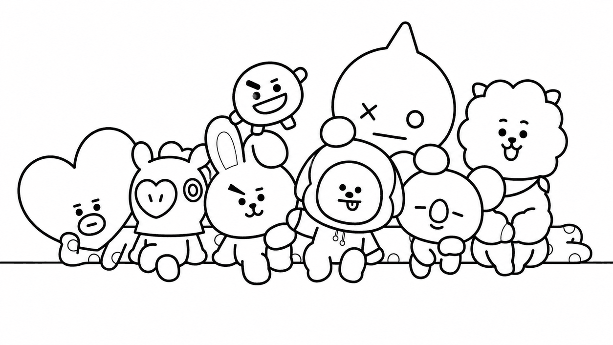 BT21 para colorir