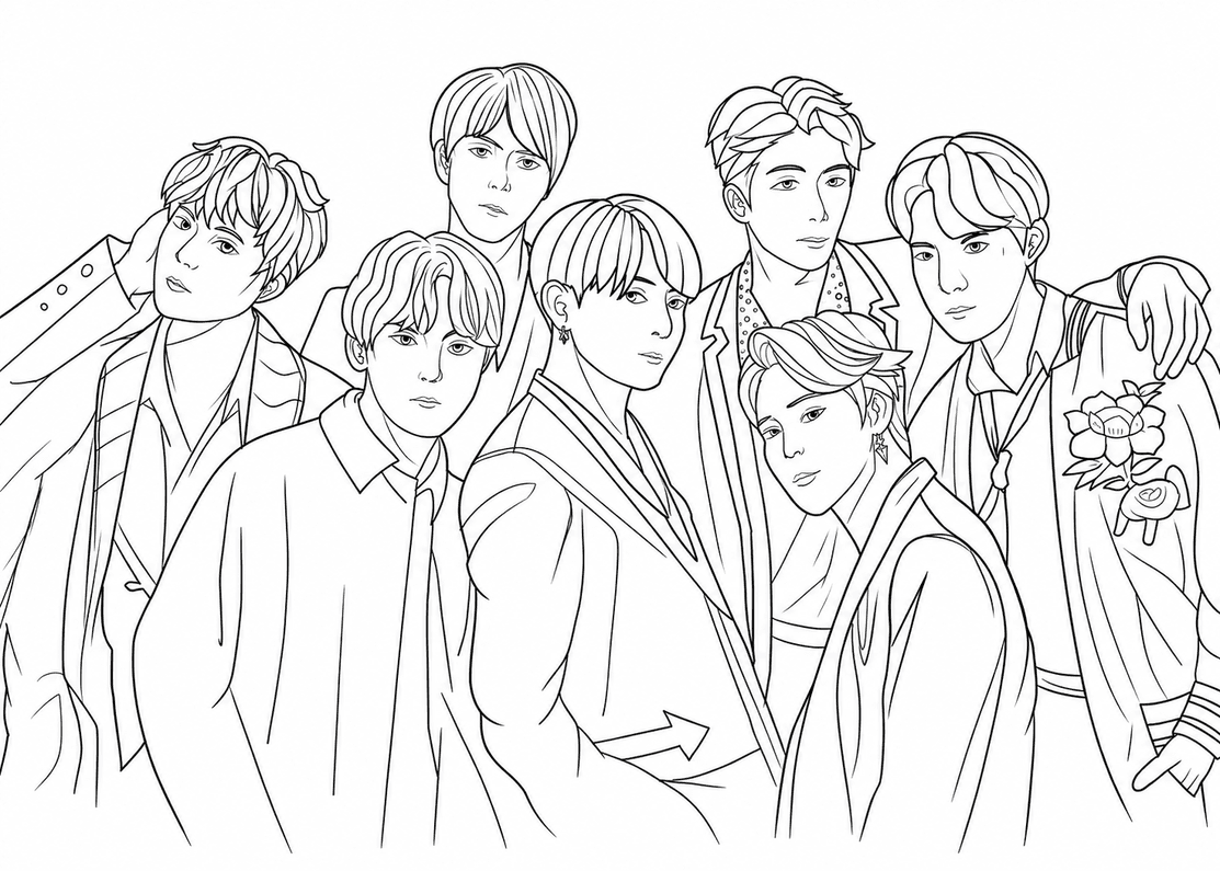 BTS para colorir
