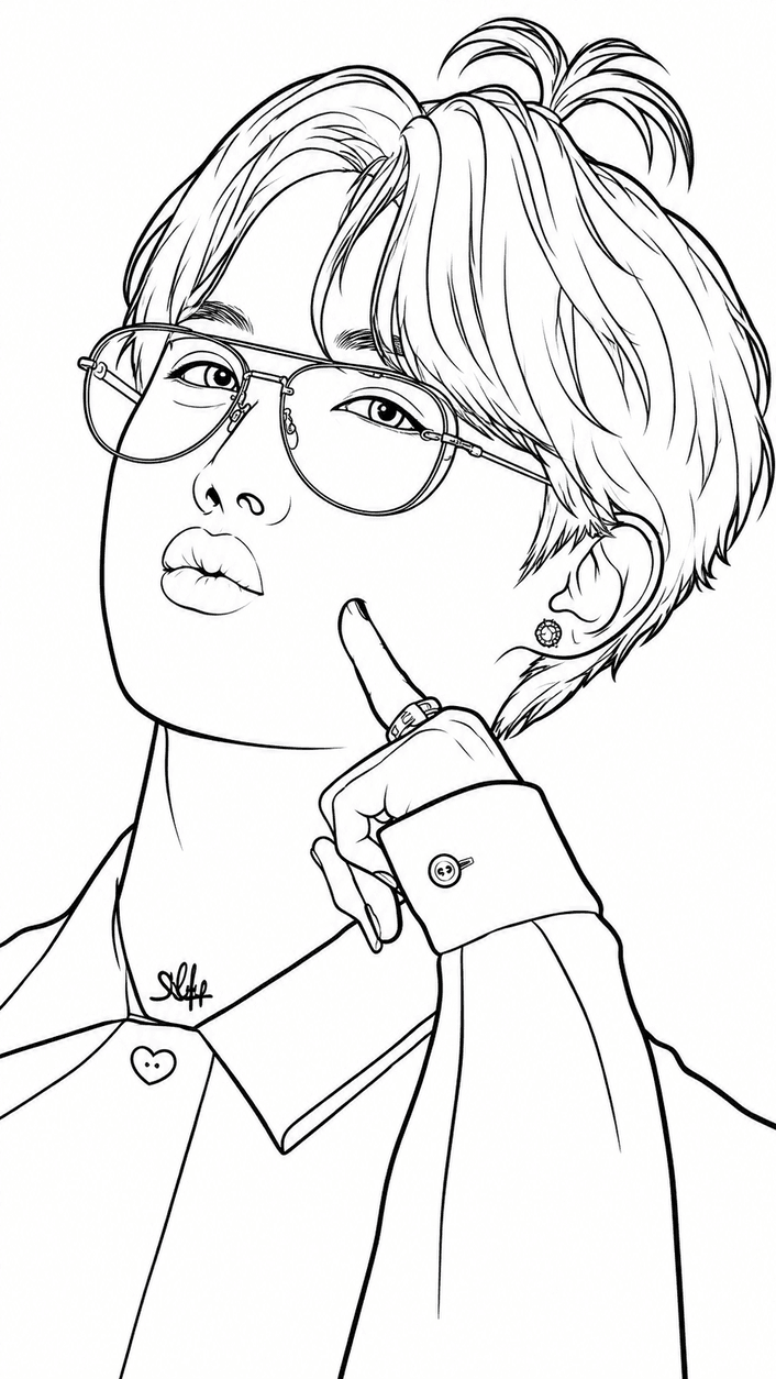 j-hope para colorir