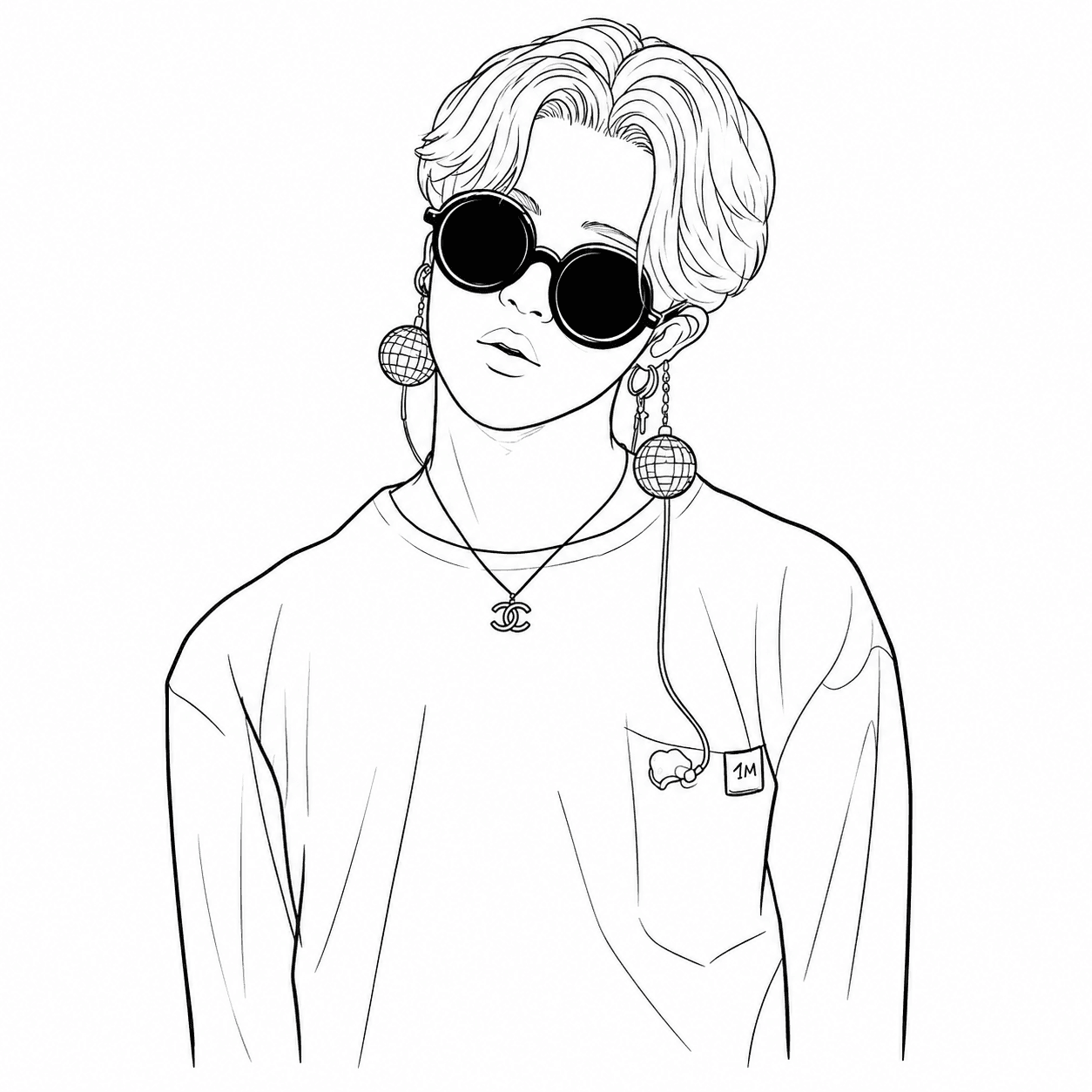 Jimin para colorir