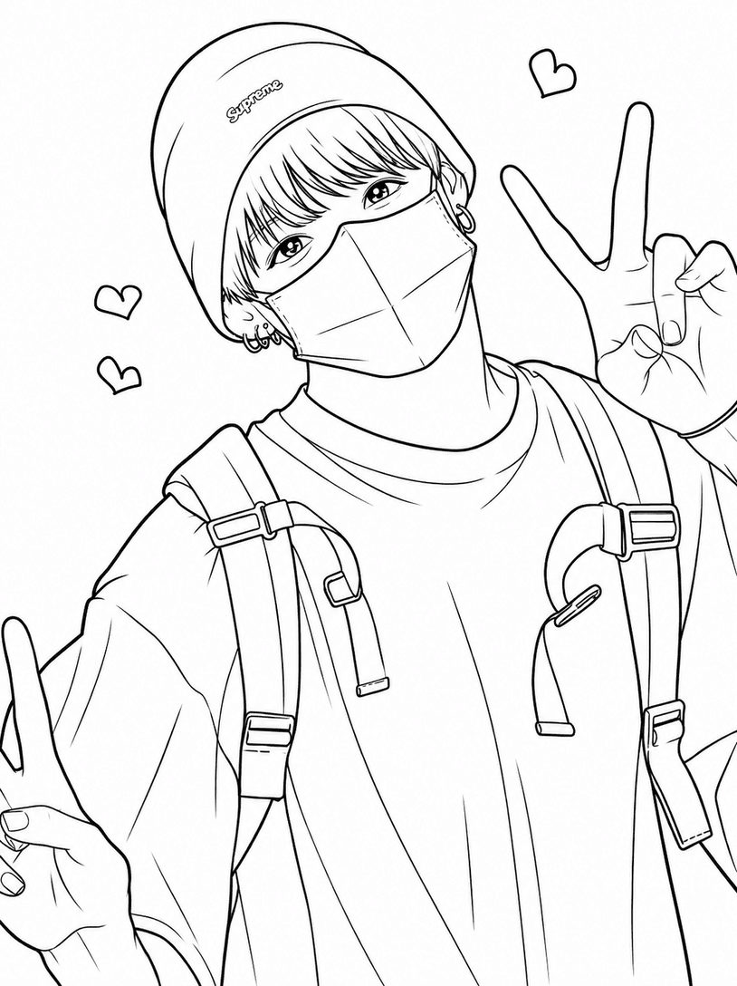 Jungkook para colorir