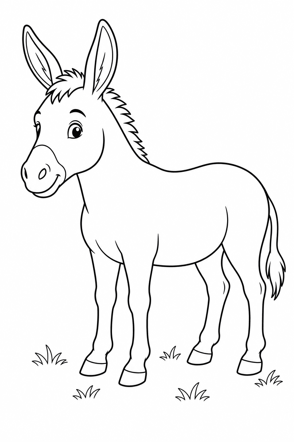 Burro para colorir