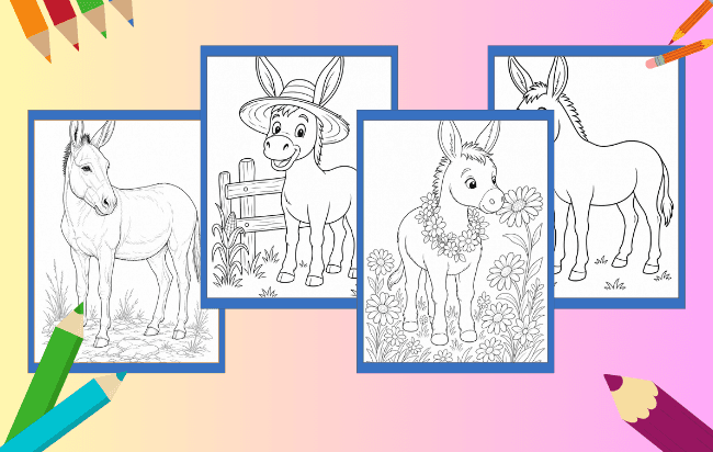 Burro para Colorir
