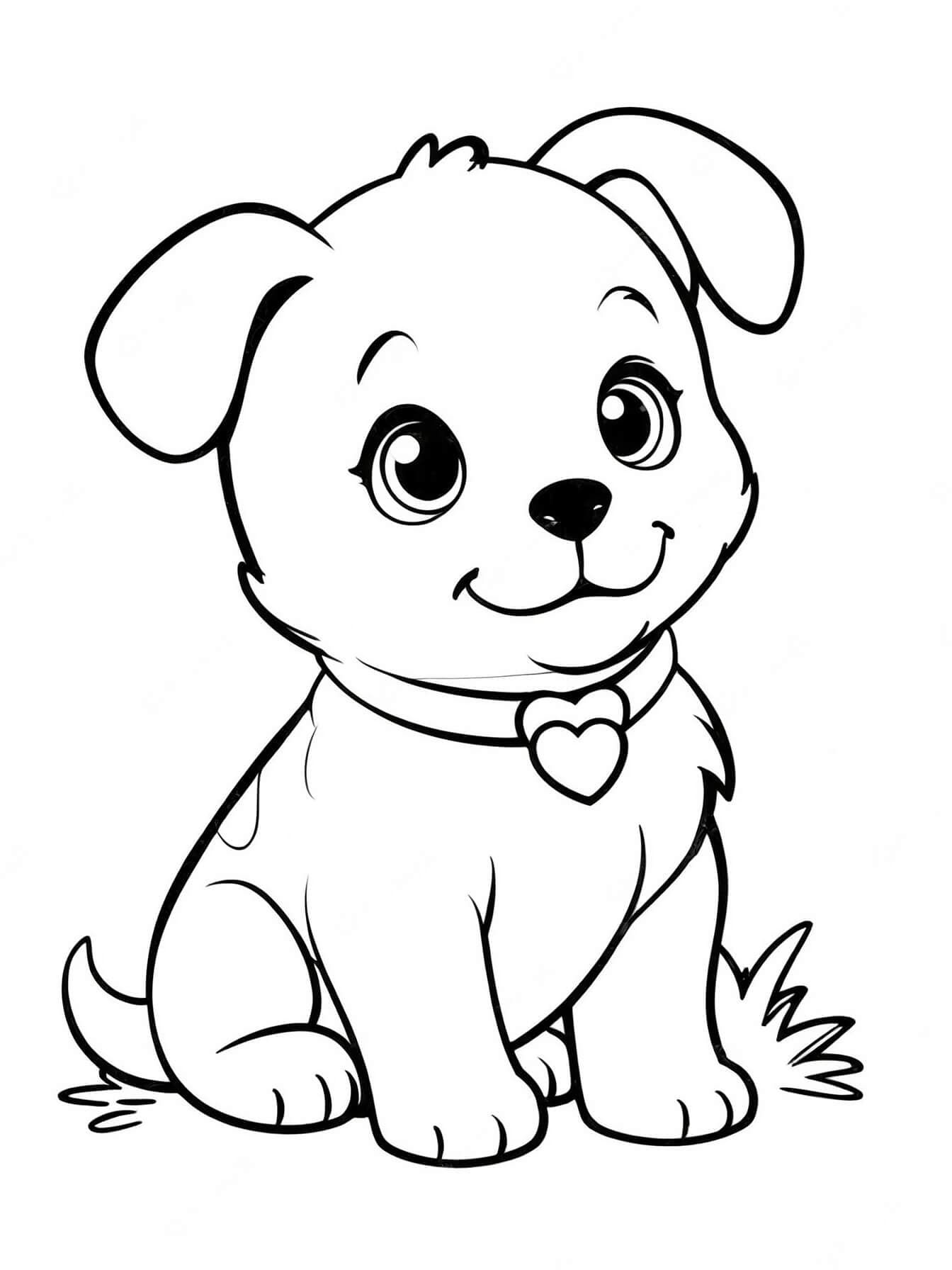 Cachorrinho para colorir
