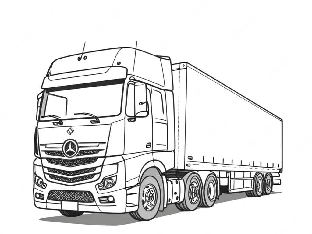 Caminhão da Mercedes para colorir