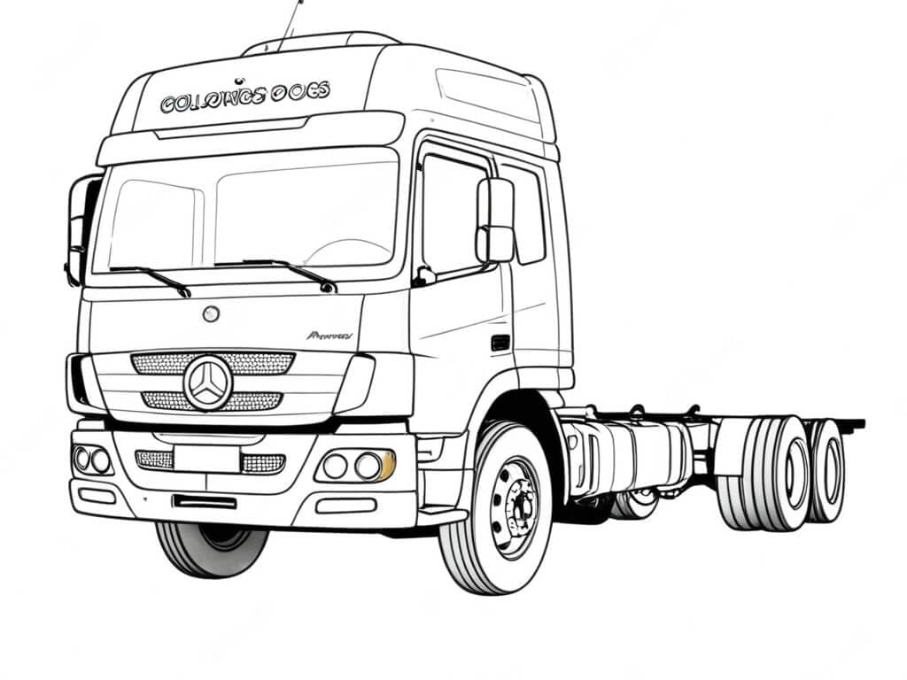 Caminhão Mercedes para colorir