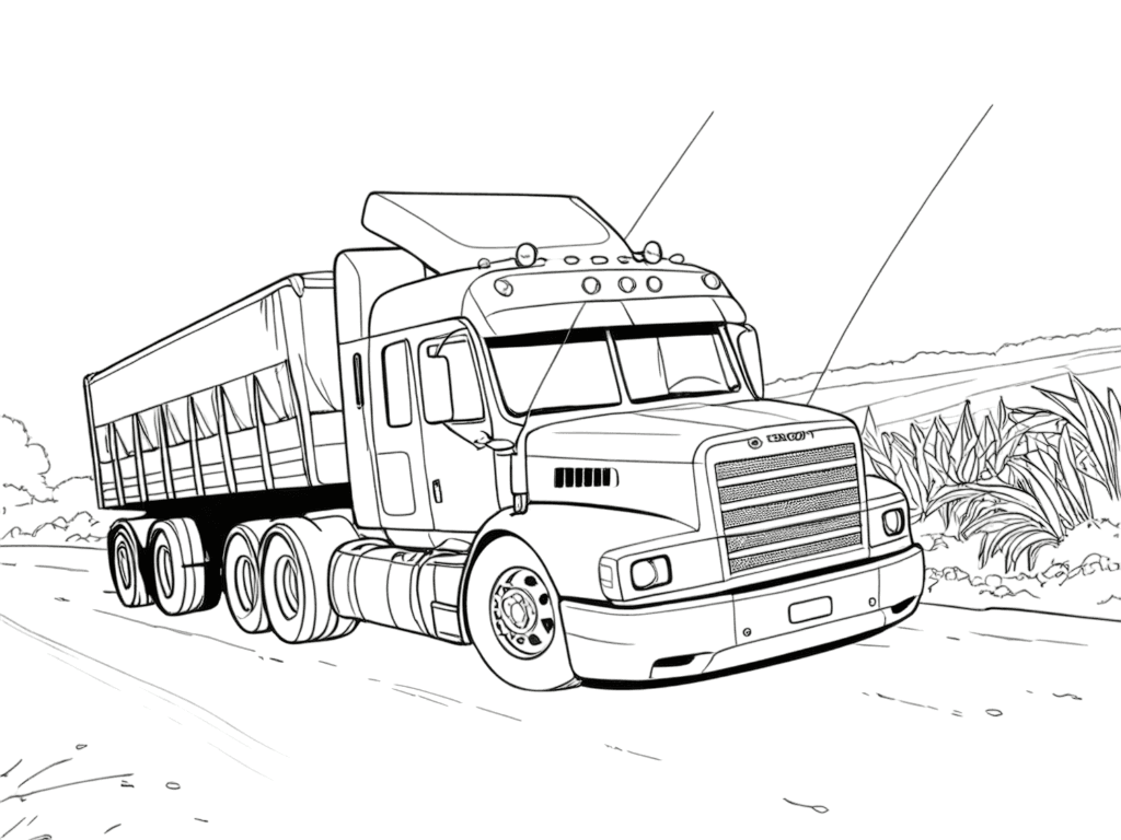 23 Desenhos de Caminhão para colorir