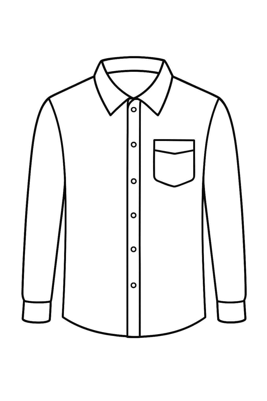 Camisa social para colorir