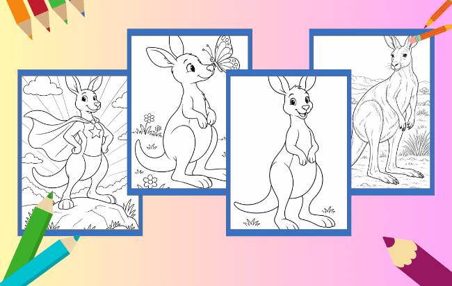 Canguru para Colorir