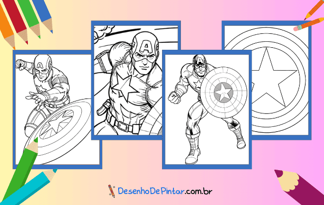 Desenhos do Capitão América para colorir