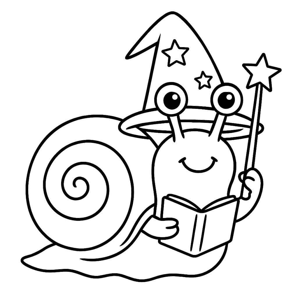 Caracol mago para colorir