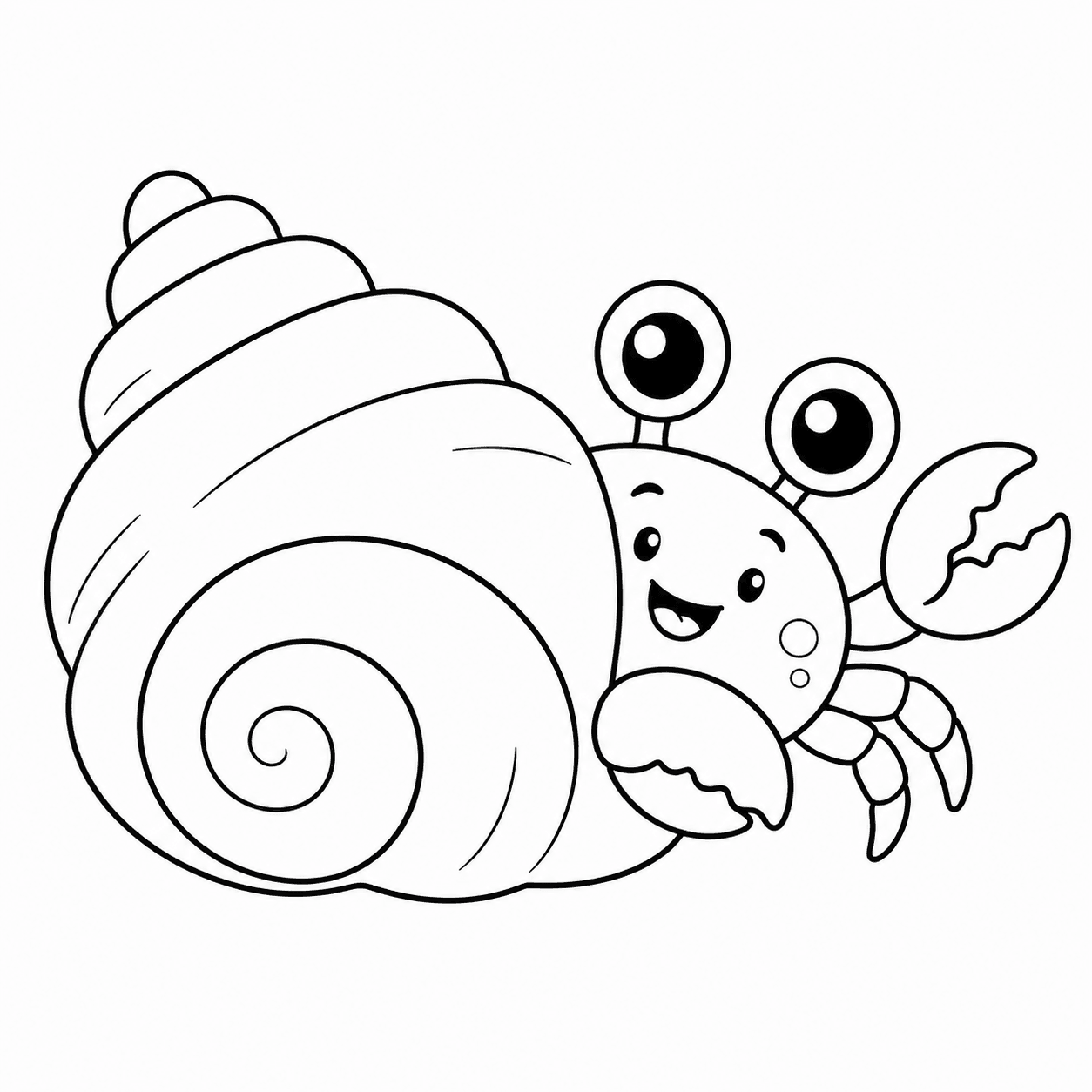 Caranguejo bebê para colorir