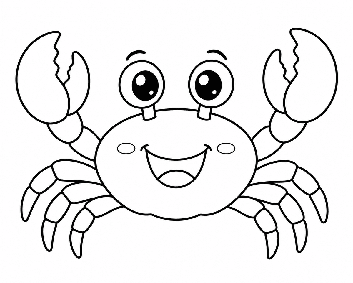 15 Desenhos de Caranguejo para colorir