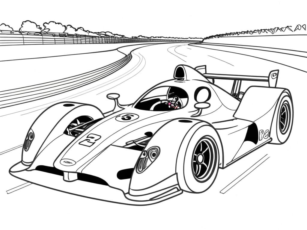 desenho para colorir carros de corrida