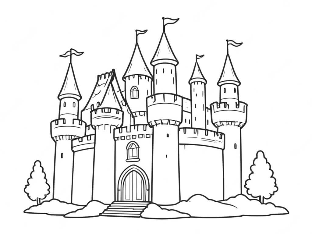 Castelo para colorir