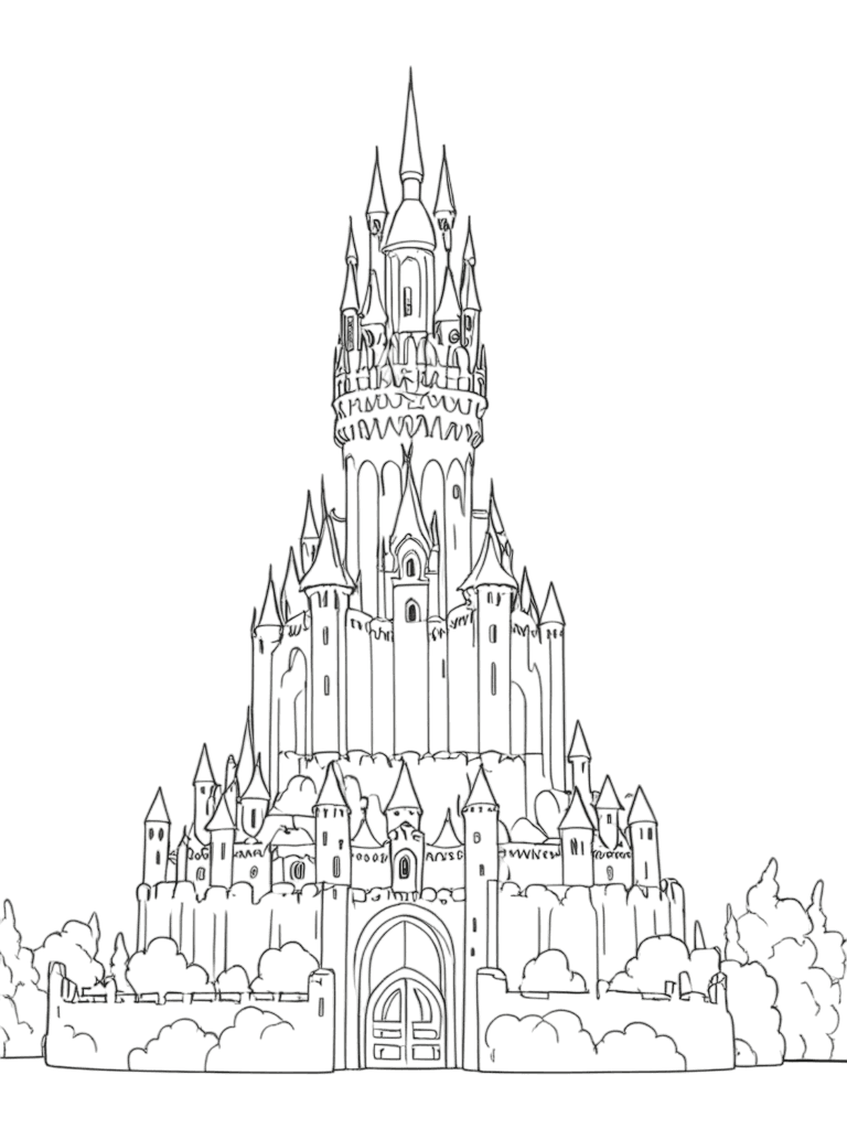 Castelo da Barbie para colorir