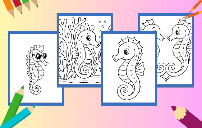 Desenhos de Cavalo-Marinho para colorir