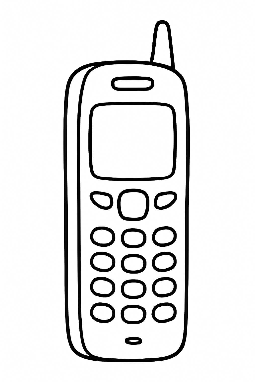 Celular antigo para colorir