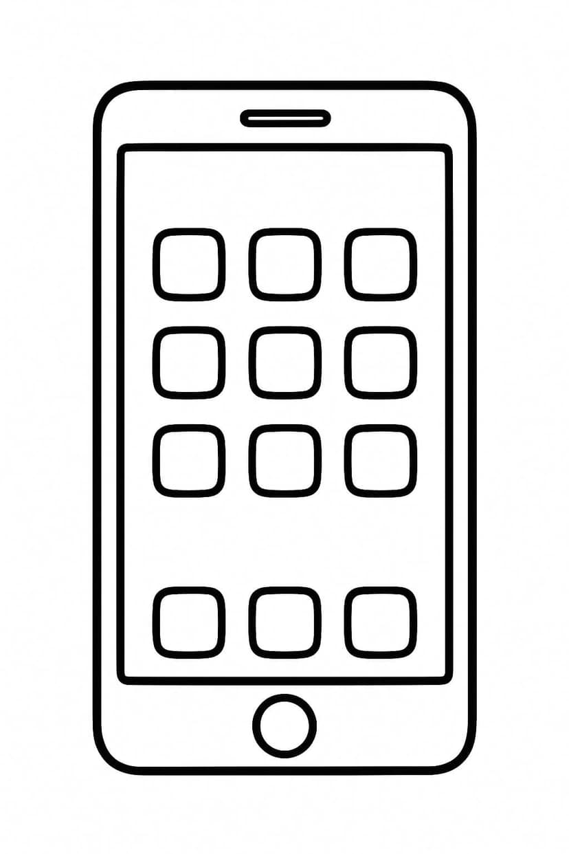 13 Desenhos de Celular para colorir e imprimir