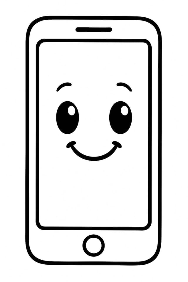 13 Desenhos de Celular para colorir e imprimir