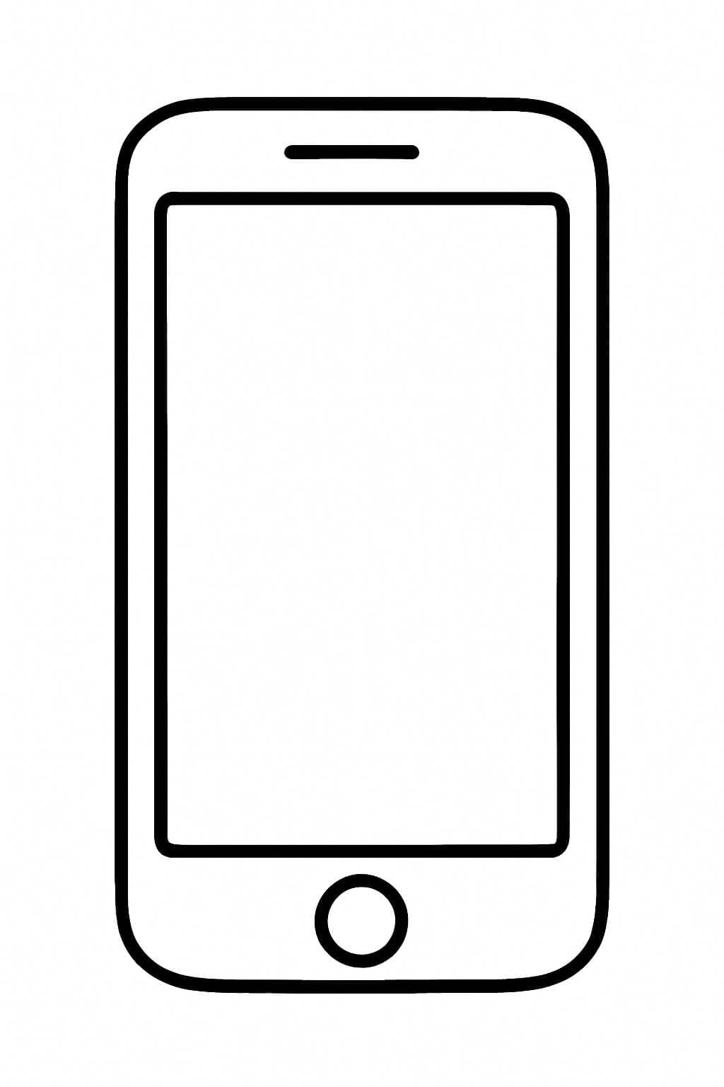 Celular simples para colorir