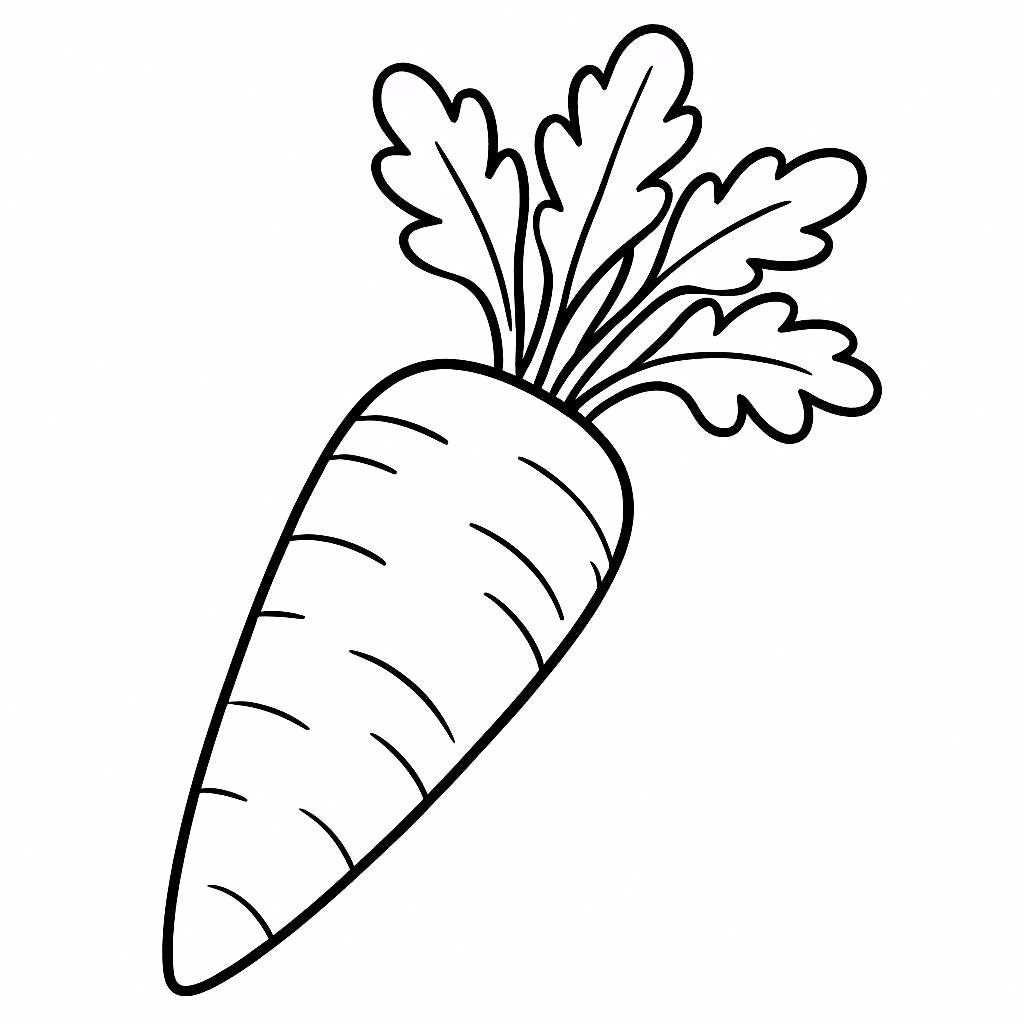 15 Desenhos de Cenoura para colorir
