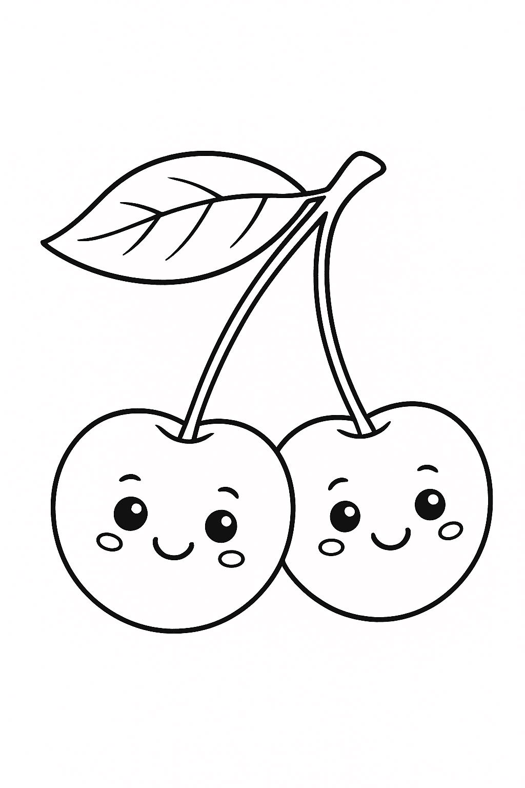 9 Desenhos de Cereja para colorir e imprimir
