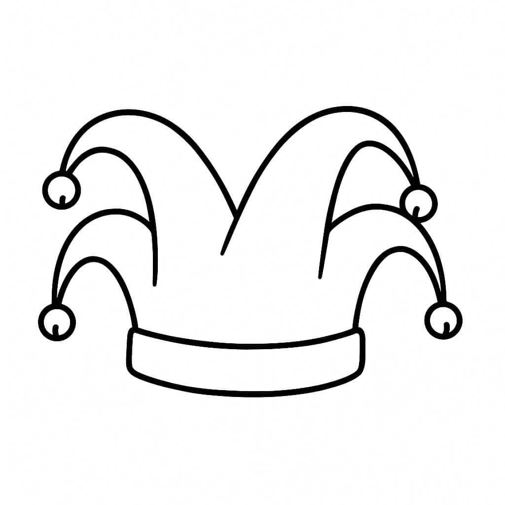 Chapéu de bobo da corte para colorir