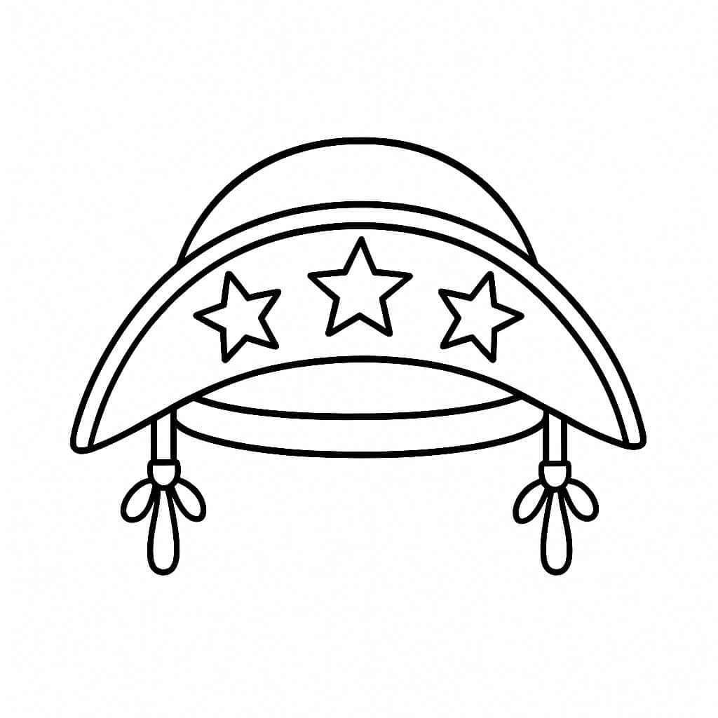 Chapéu de cangaceiro para colorir
