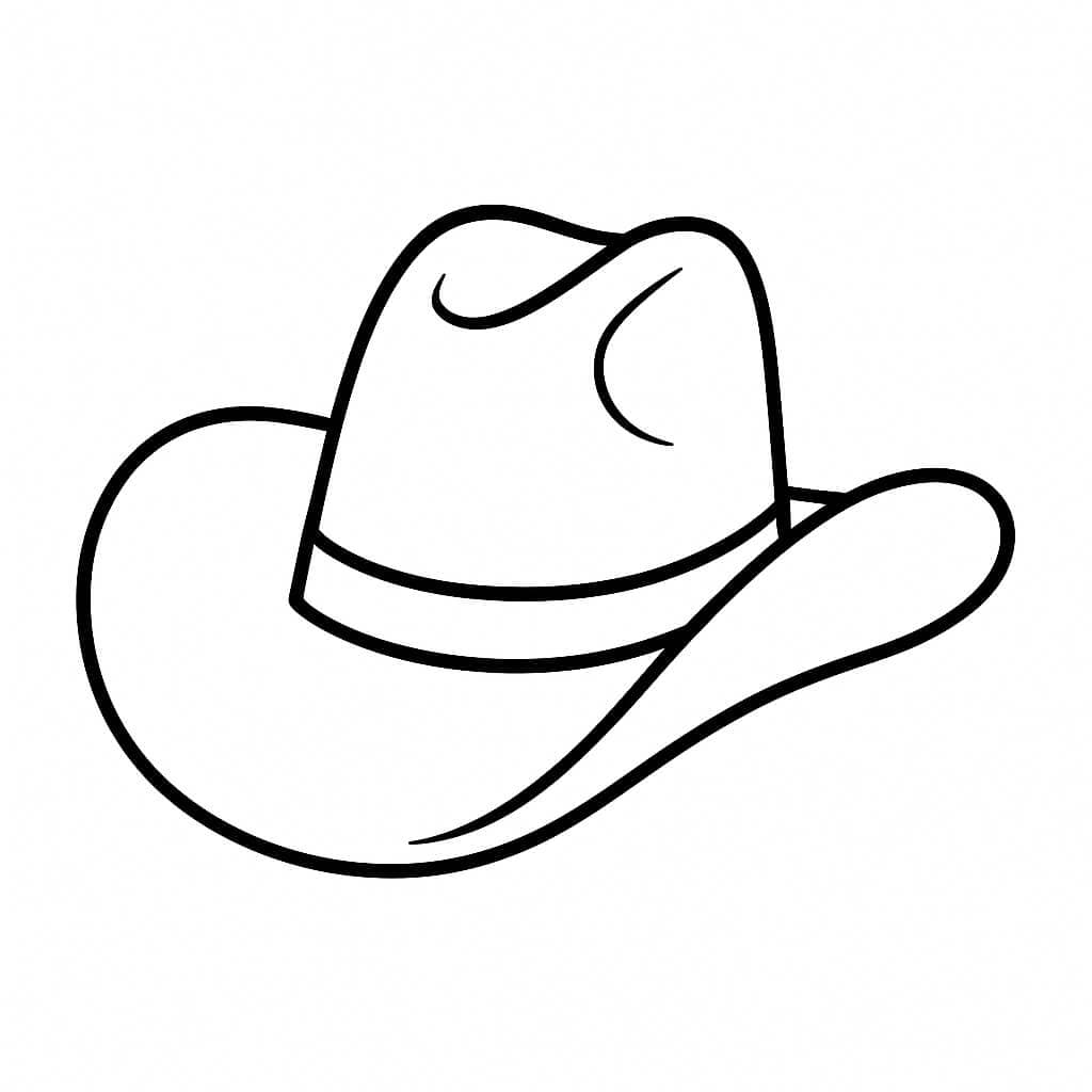 Chapéu de cowboy para colorir