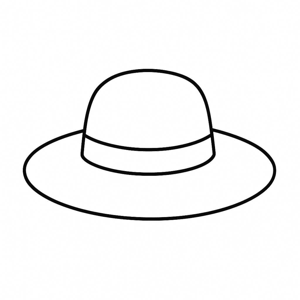 Chapéu para colorir