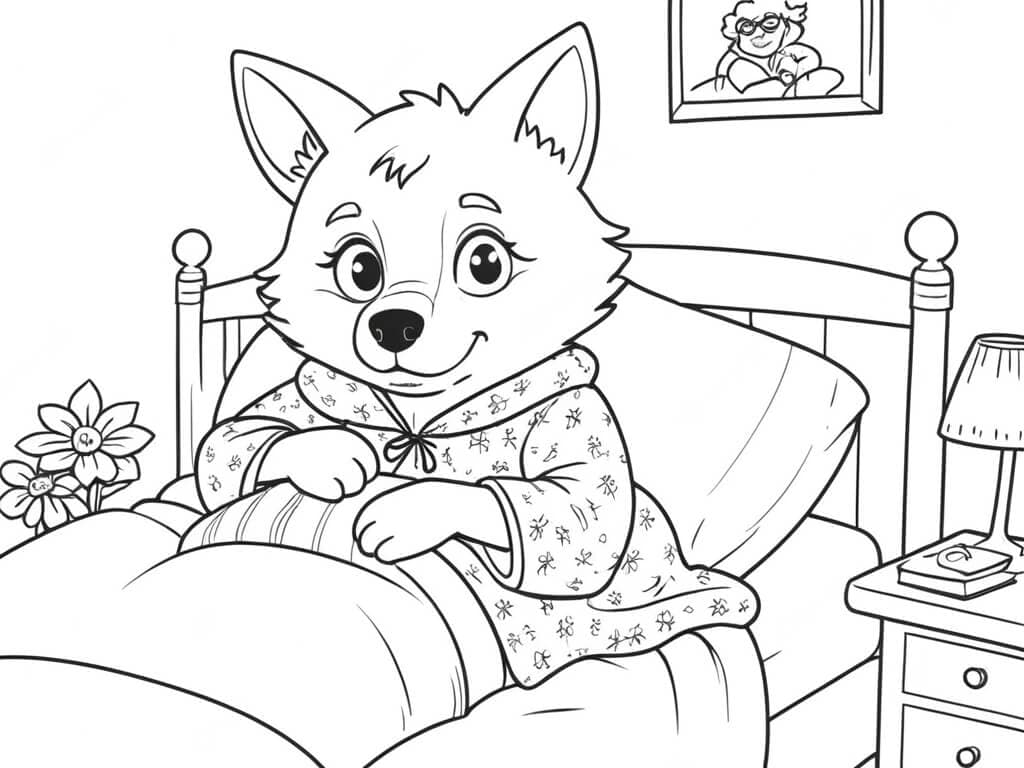 Lobo Mau para colorir
