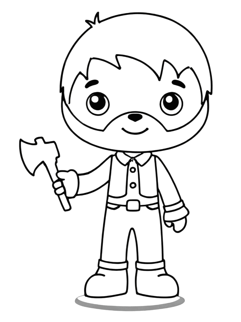O Caçador para colorir