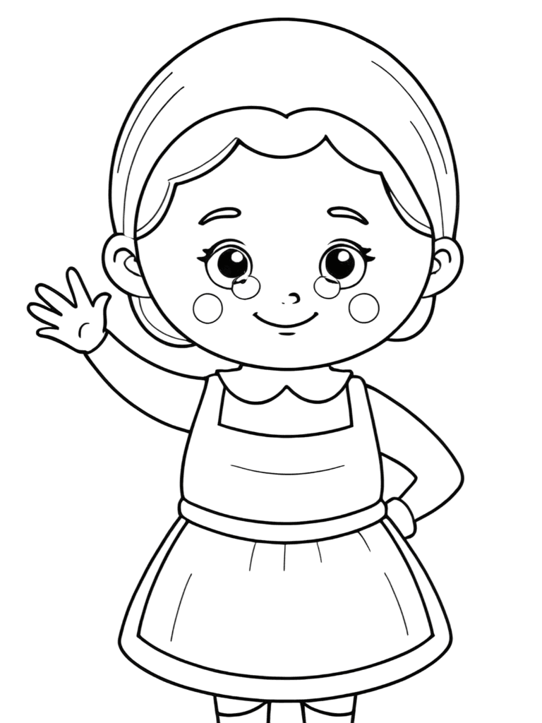 Vovozinha para colorir