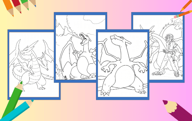 Desenhos de Charizard para colorir