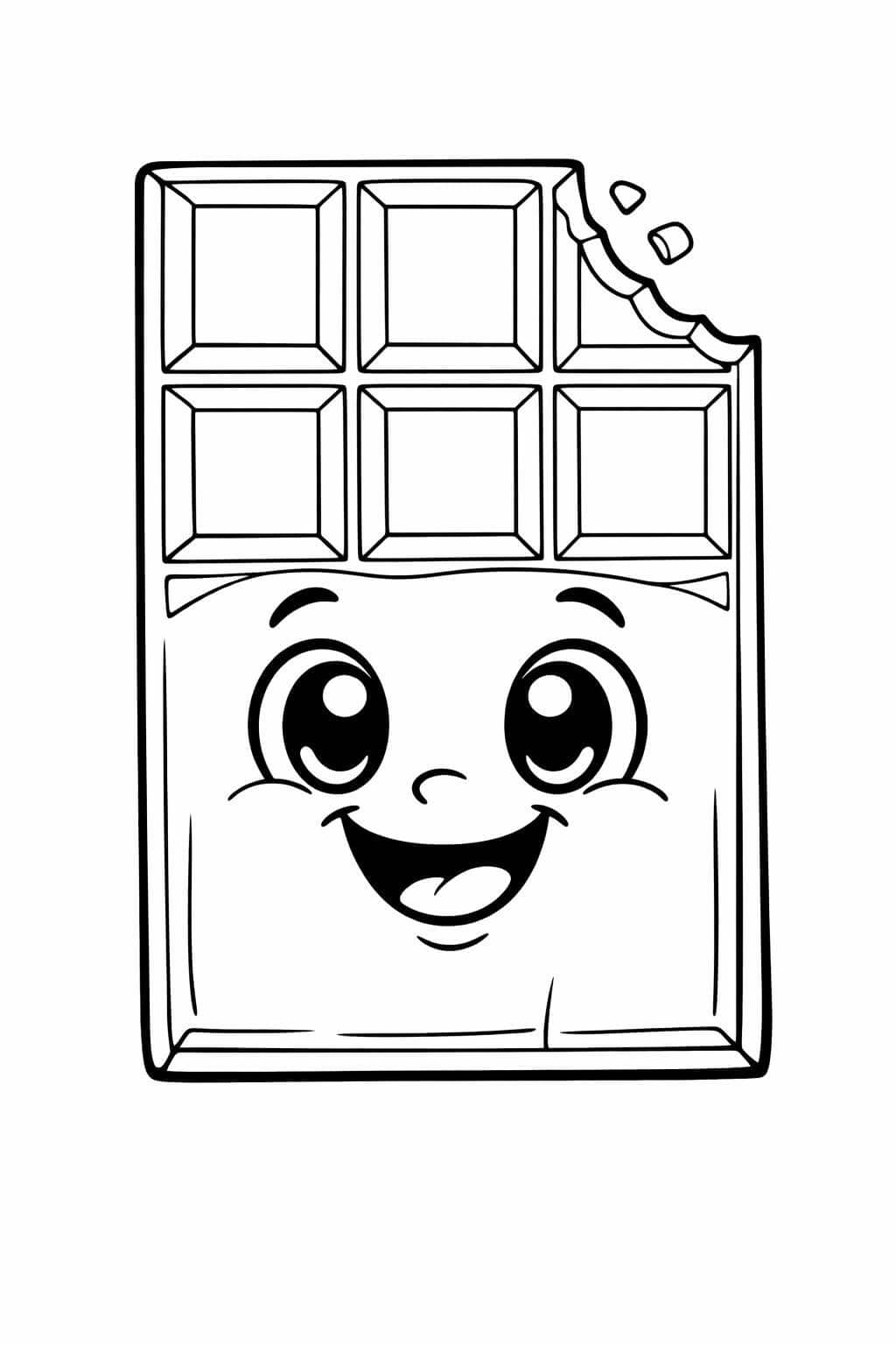 Chocolate feliz para colorir