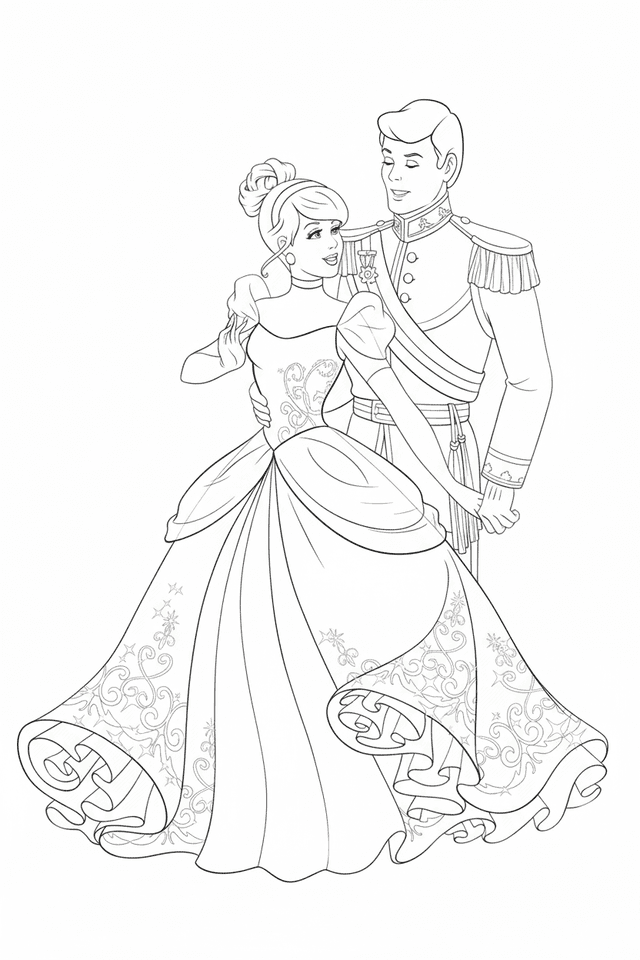 11 Desenhos da Cinderela para colorir e imprimir
