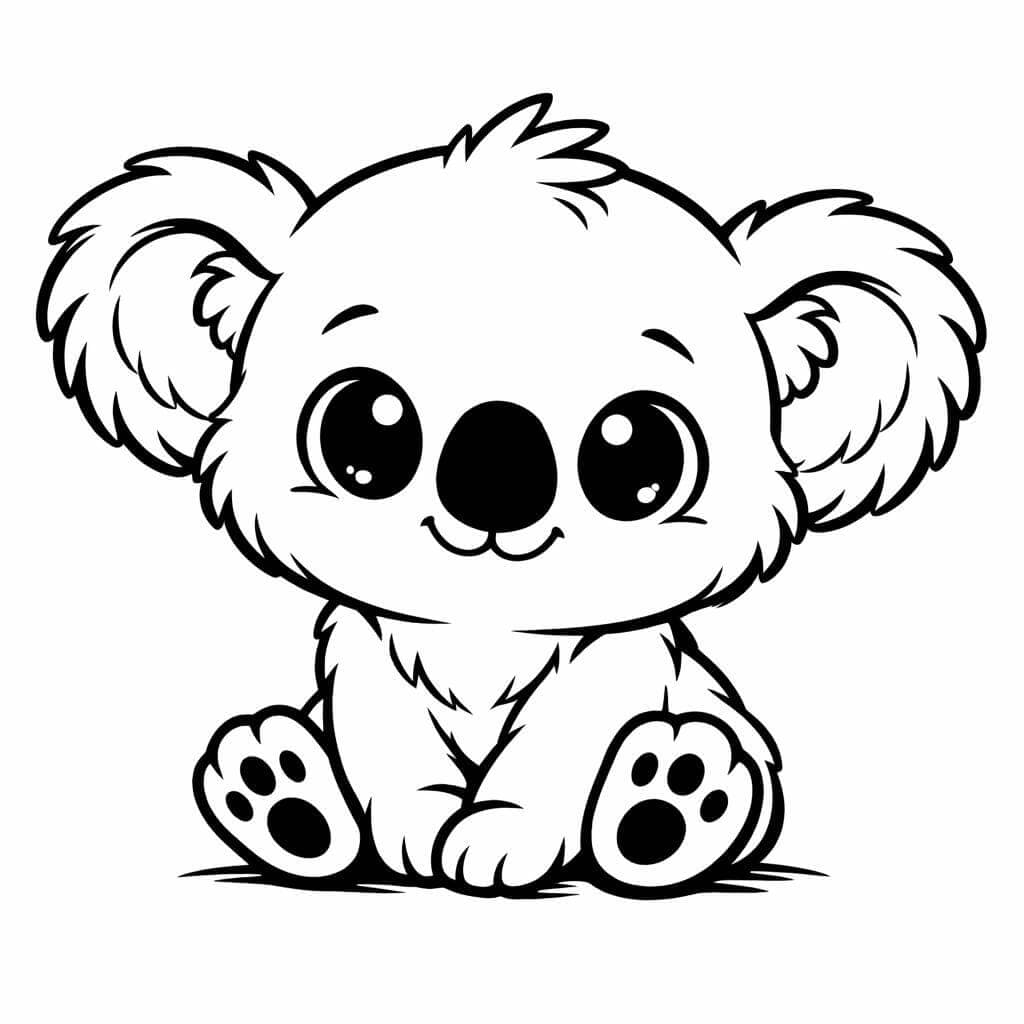 Coala bebê para colorir