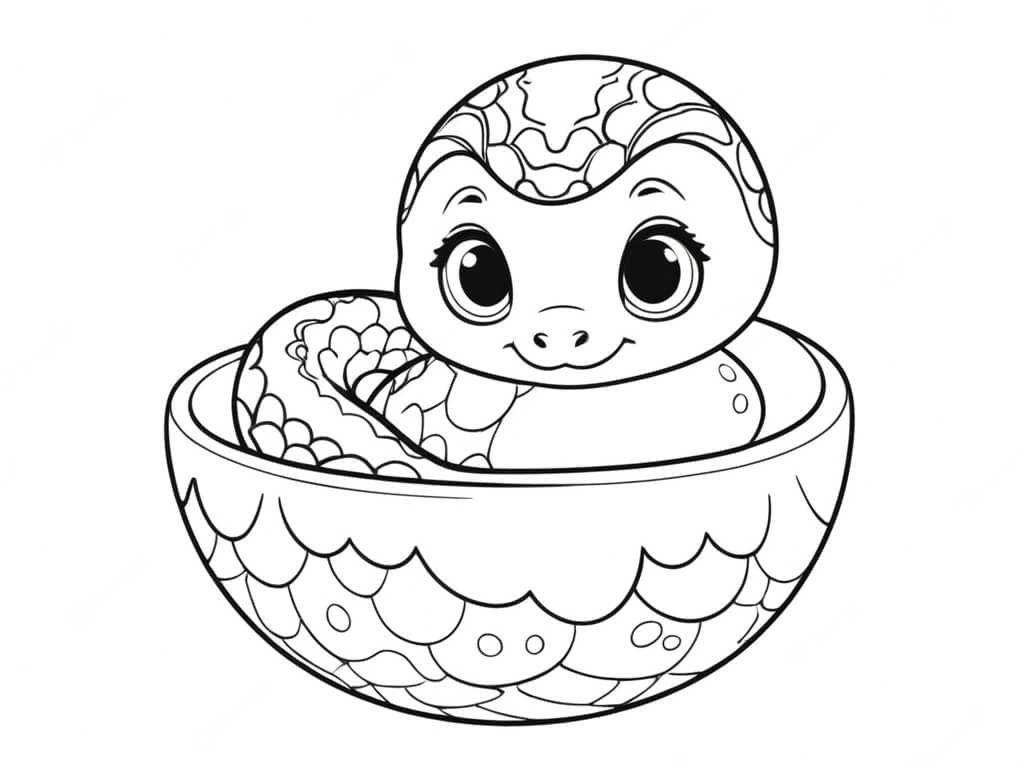 Cobra bebê para colorir
