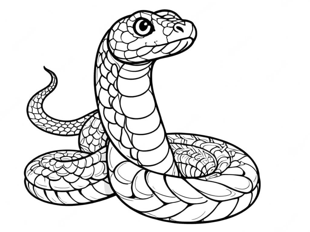 Cobra observando para colorir