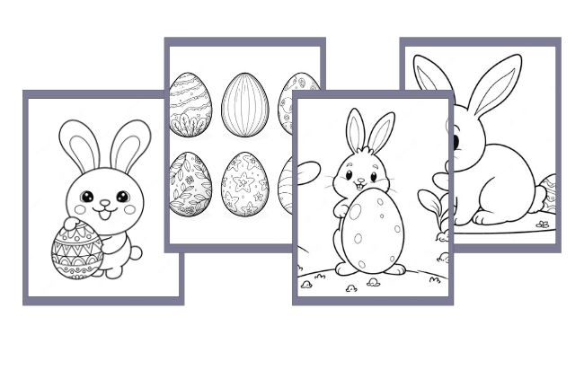 Coelho da Páscoa para colorir