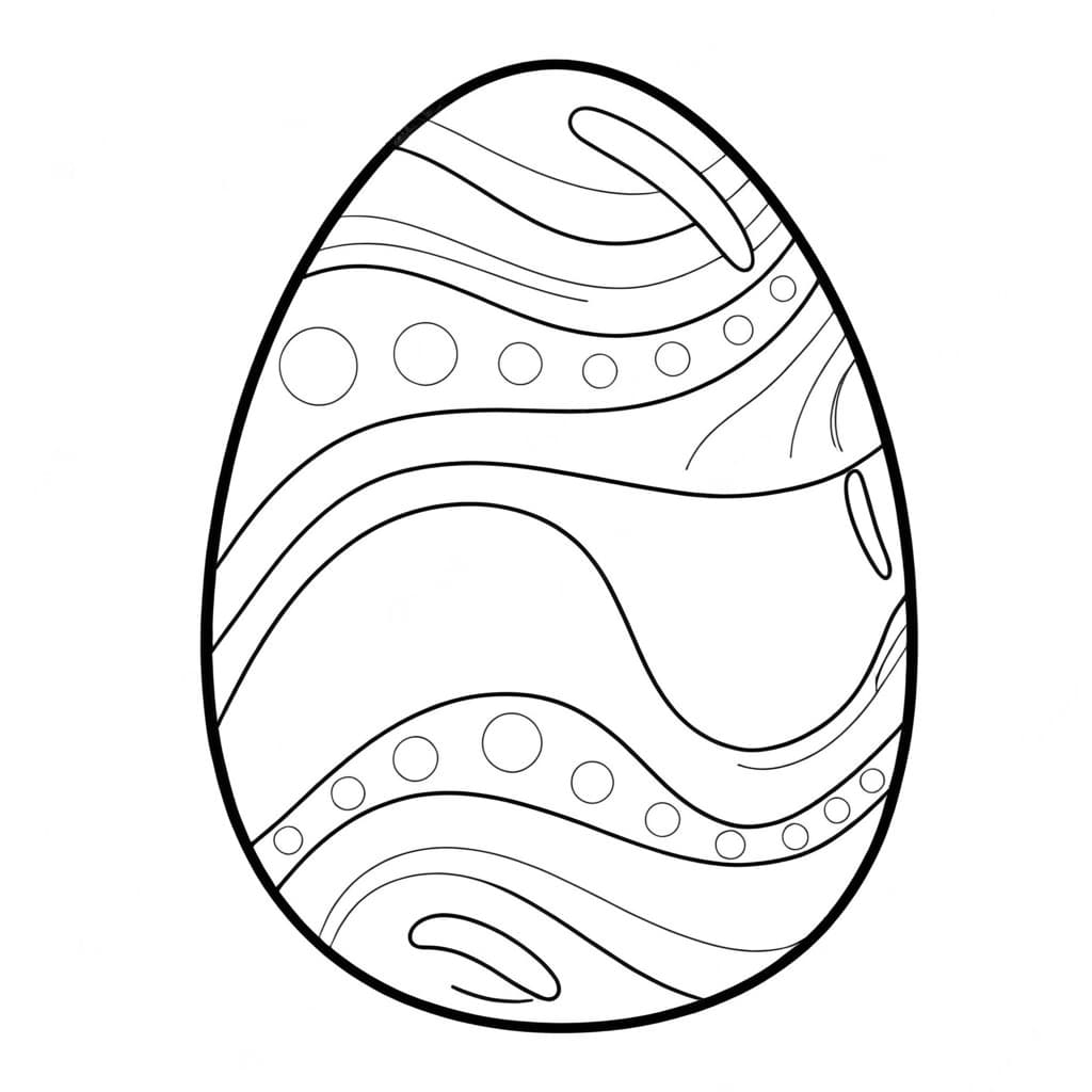 Ovo da Páscoa para colorir