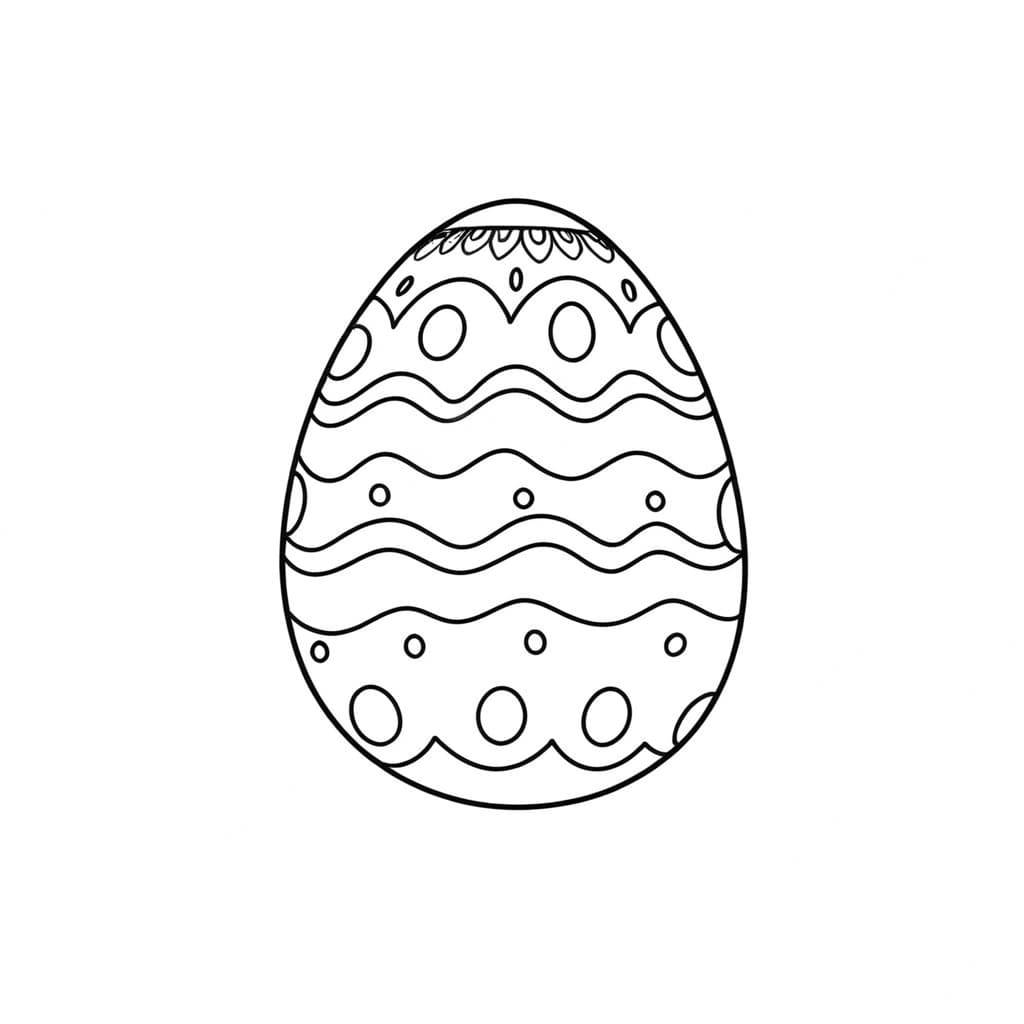 Ovo de Páscoa para colorir
