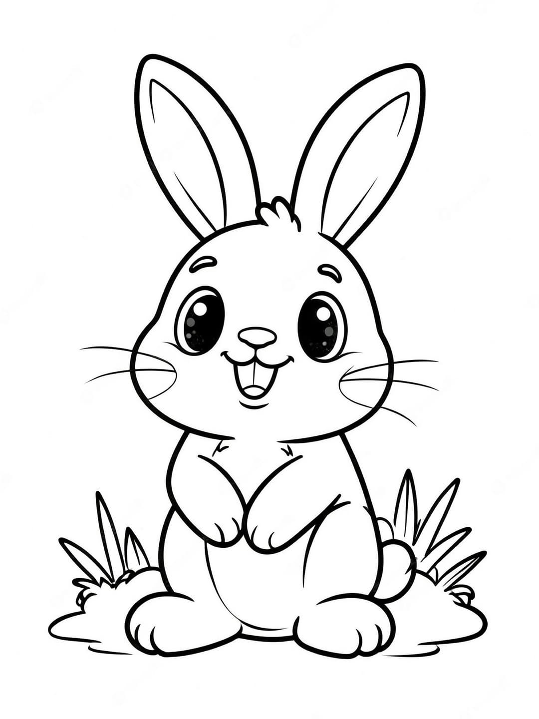 5 Desenhos de Coelhos para colorir