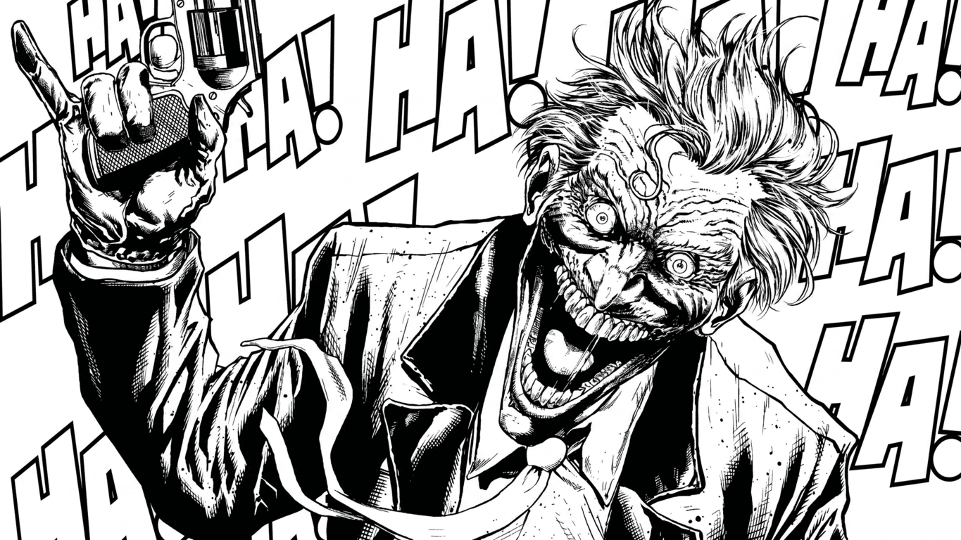 Coringa com arma para colorir