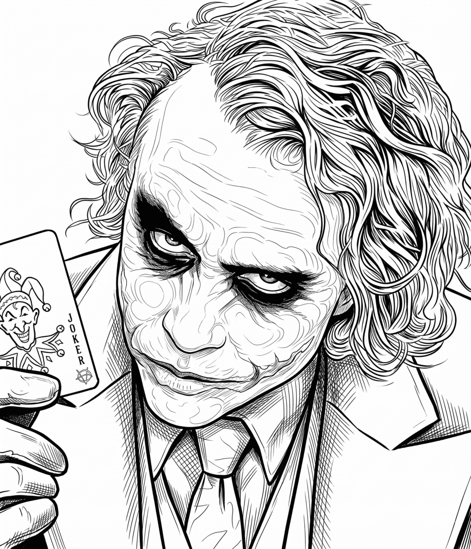 Coringa filme para colorir