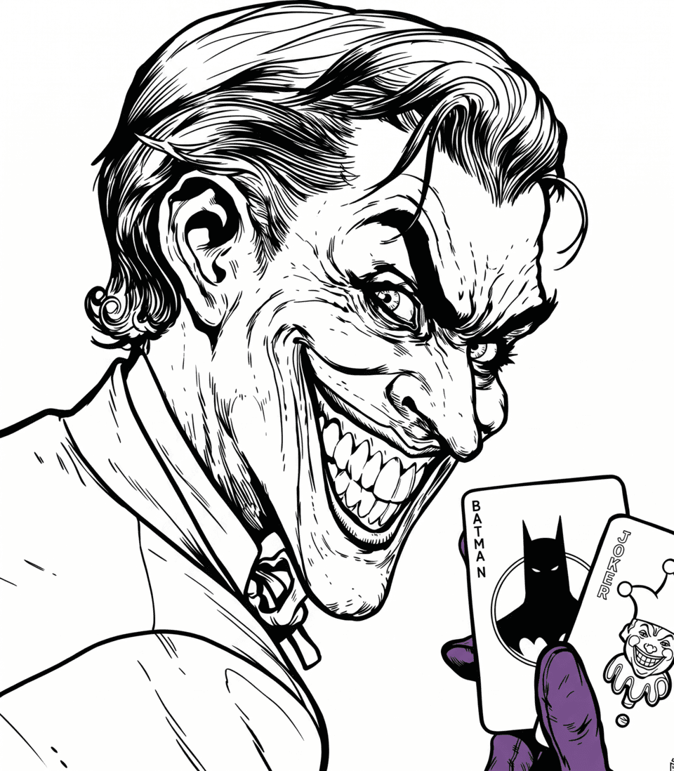 Coringa quadrinhos para colorir