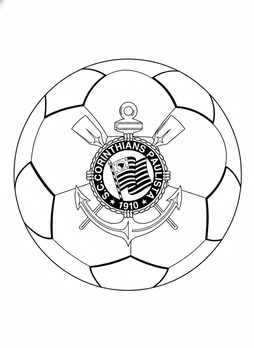 Corinthians bola para colorir