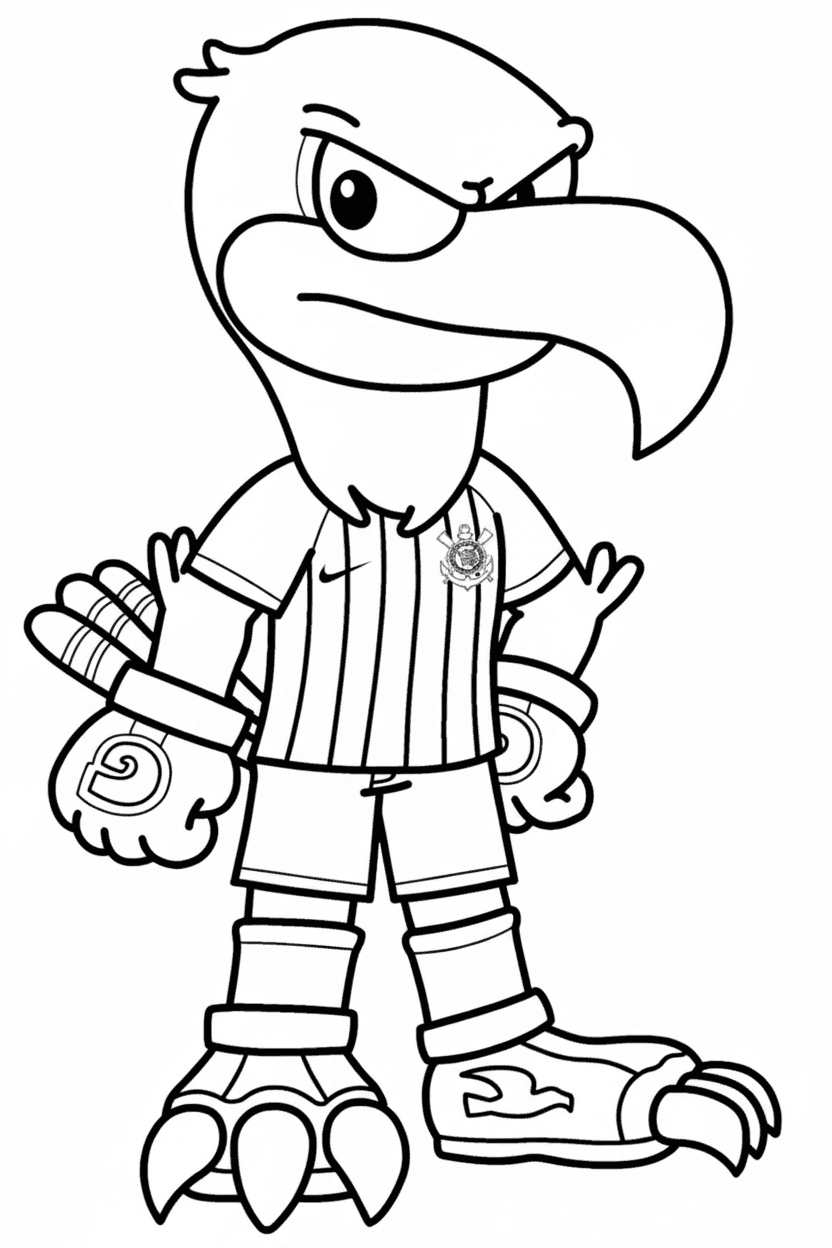 Corinthians Gavião desenho para colorir