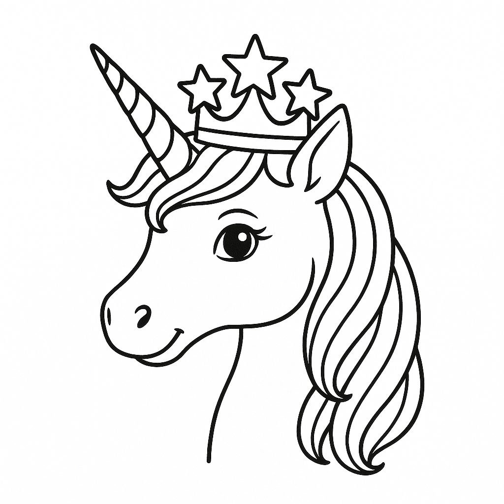 Coroa do unicórnio para colorir